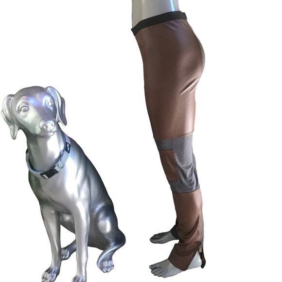 BCBG Riding Pants Brown Gray Zipped Ankles Women's Size Small - Picture 2 of 9